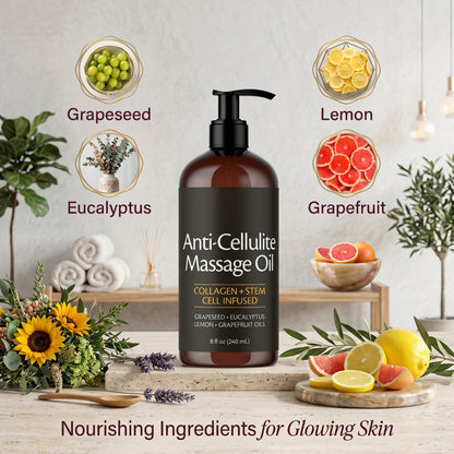 Anti-Cellulite Oil 8oz + Brush Kit