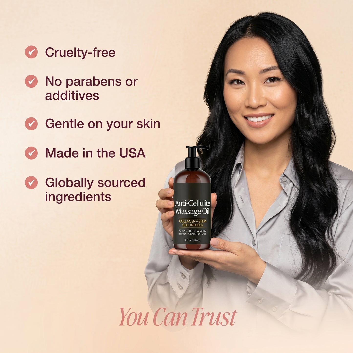 Anti-Cellulite Oil 8oz + Brush Kit