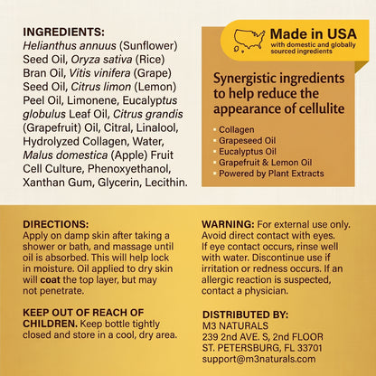 Anti-Cellulite Oil 8oz + Brush Kit